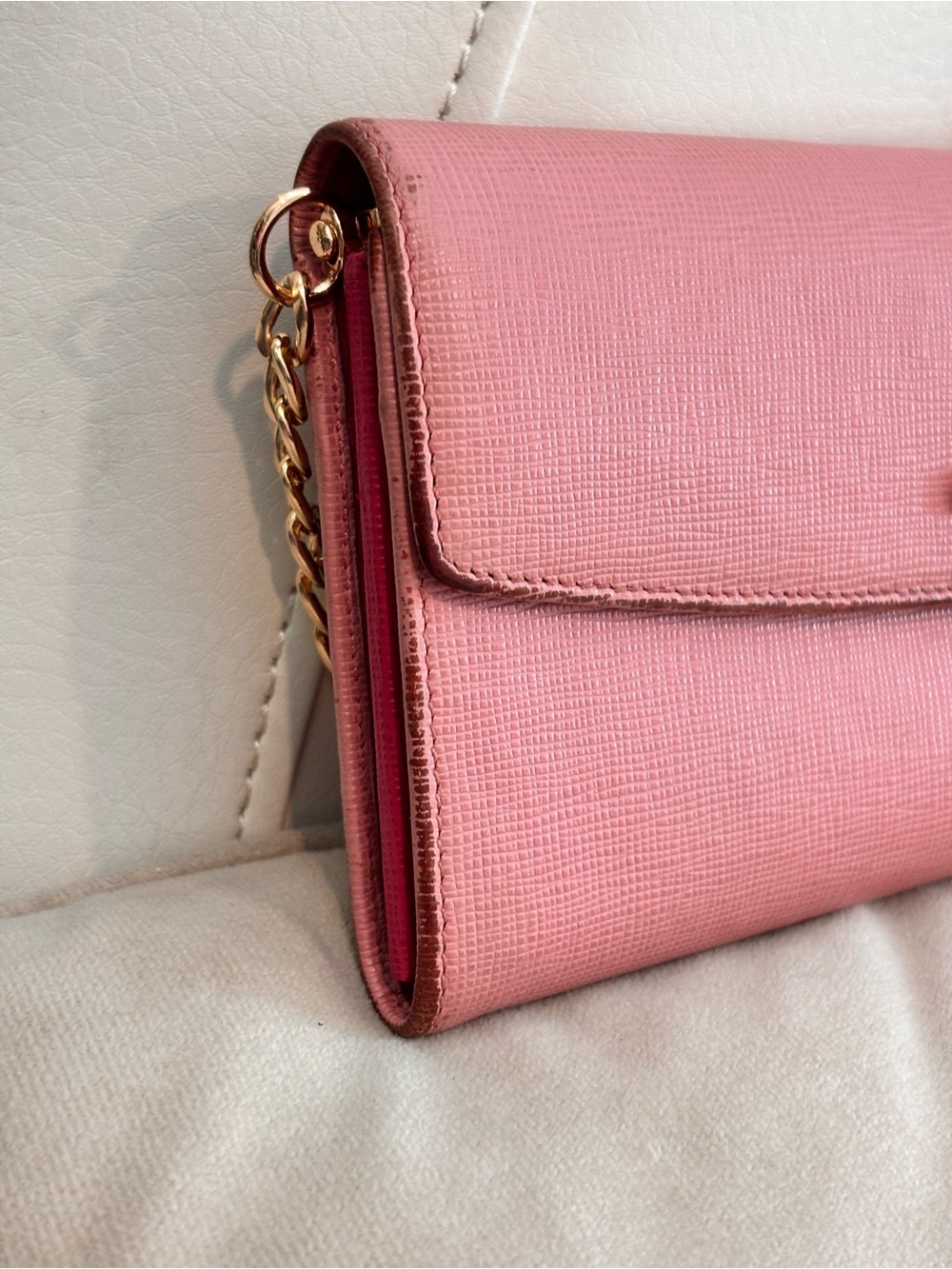 FENDI Pink Leather "Crayons" Pochette / Clutch Wallet W/ COA - Picture 3 of 15